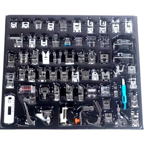 1Set 32/42/48/52/62Pcs Mini Sewing Machine Presser Foot Feet for Brother Singer Janome Darning Accessories Braiding Blind Stitch