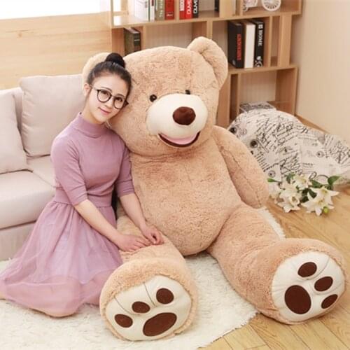 1pc Big Size 100cm American Giant Bear Plush Toy Teddy Bear Soft Stuffed Animal Doll for Kids Friend Cute Gift High Quality