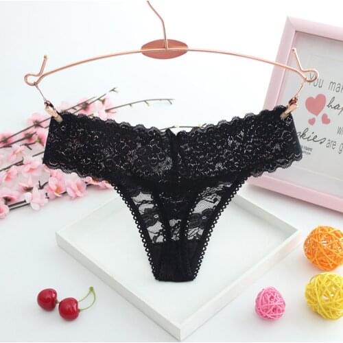 1PC Sexy Women Lace Thongs Lingerie G-string Panties Low Waist Briefs Underpants T-back Panties Plus Size Sexy Underwear