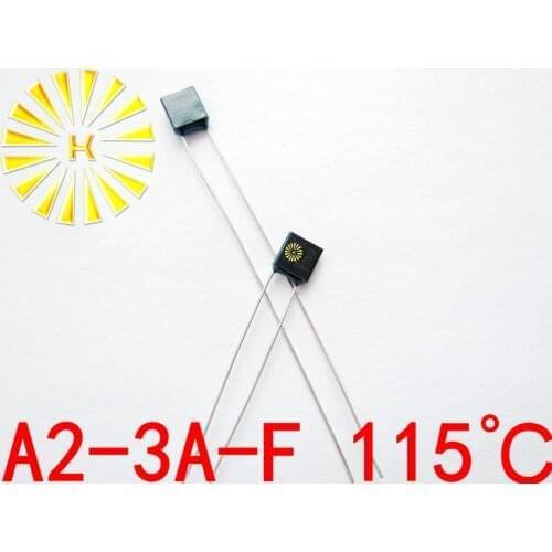 100% Original A2-3A-F 115 degree Thermal Cutoff RH115 Thermal-Links 3A 250V Black Square Temperature Fuse x 500PCS