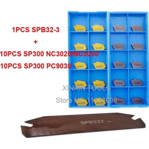 11pcs/set SPB32-3 1pcs+SP300 NC3020/NC3030 10pcs Machining steel or 10PCS SP300 PC9030 Machining Stainless steel