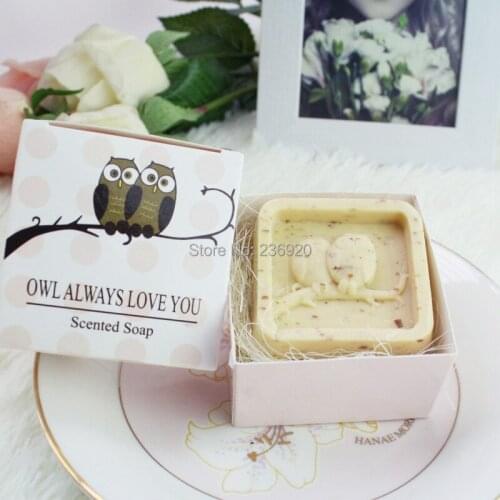 8pcs/lot Mini Craft Cute Owl Soap Love Small Gift Between Friends Christmas Wedding Party Favor Return Present