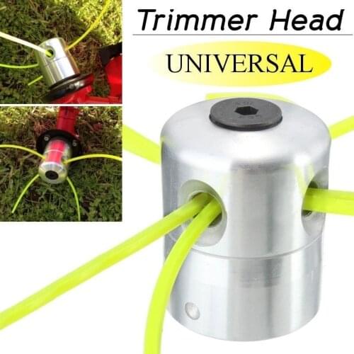 Aluminum Grass Trimmer Head With 4 Lines Brush Cutter Head Lawn Mower Accessories Cutting Line Head for Strimmer Replacement