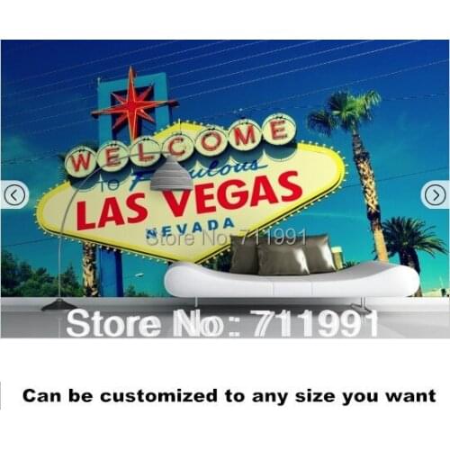 Free shipping Welcome to Las Vegas Wall Mural wallpaper