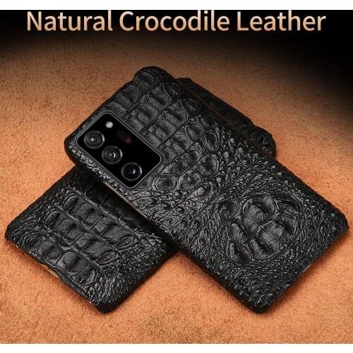 LANGSIDI Original Crocodile skin case For samsung Galaxy note 20 ultra note 10 plus s10 lite a51 a71 Genuine leather phone cover