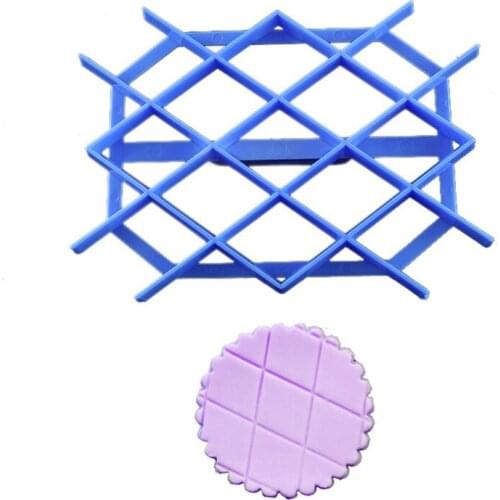 Cookie Mould Plastic Grid Texture Mat Cake Chocolate Printing Mold Grid Decorating Tools for Biscuits Cutter Cake Imprint Baking