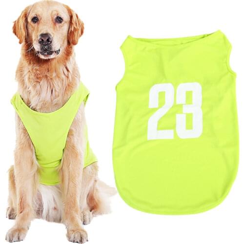 Hoopet Pet Dog T-Shirt Breathable Dog Jersey Number 23 Clothes For Large Dog Summer Clothes 3 Colors