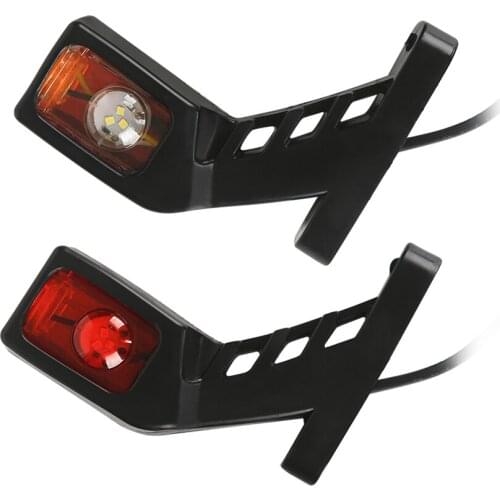 2PCS Trailer 9 LED Side Marker Lighting Outline Marker Lamp Van Truck LED Lights Neon Stalk Side Marker Light for Trailer 12-24V