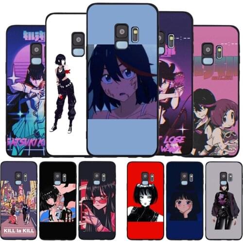 Sad Anime Aesthetic black Soft phone Case For Samsung S20 S10 S9 S8 S7 edge Plus Lite For Note 8 9 10 A6 A7 A8 A9 2018