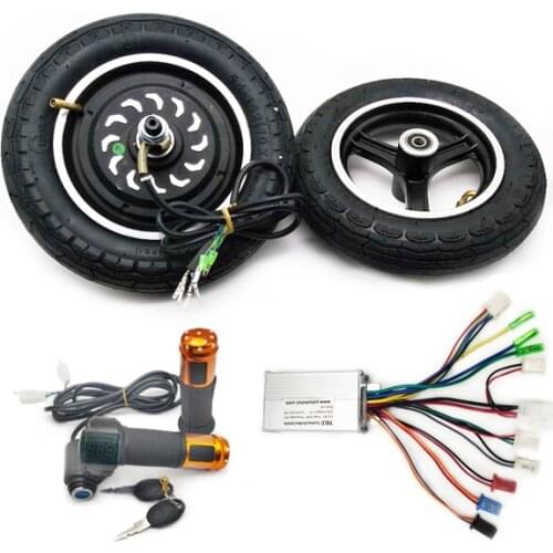 10 Inch 24V 36V 48V 350W Brushless Electric Scooter Hub Motor Conversion Kit with Ebike digital throttle and Bicycle Controller