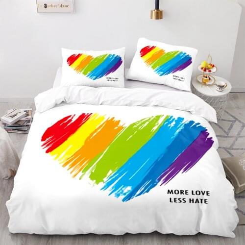 Colorful Rainbow Bedding Set Single Twin Full Queen King Size Rainbow Bed Set Childrens Kid Bedroom Duvetcover Sets 3D Print 04