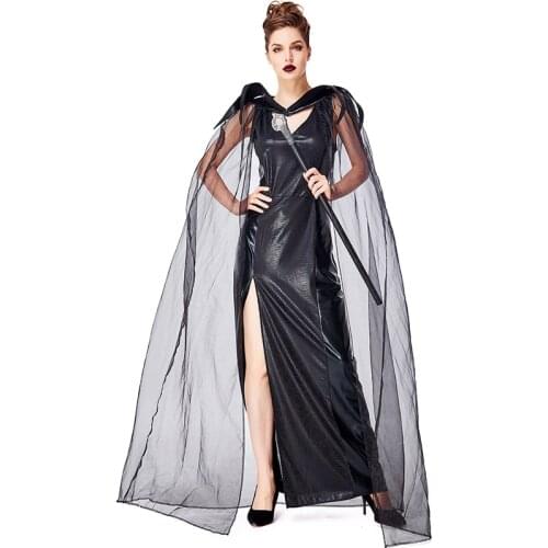 Halloween Carnival Night Terror Dragon Race Miko Magician Evil Black Dragon Castle Queen Stage Performance Costume