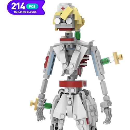 Moc Creator Expert Halloween Zombie Nurse Character Image Building Block Model Ideas Toys for Children Puzzle Toy Gift