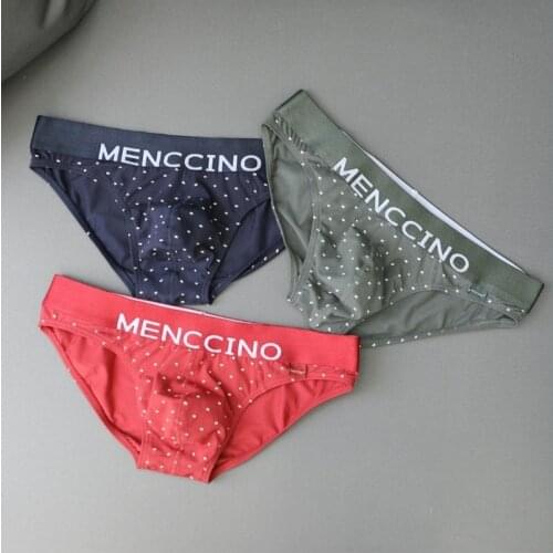 Summer New Mens Underwear Cotton Youth Low Waist Sexy Breathable Starry Sky Printed Mens Briefs