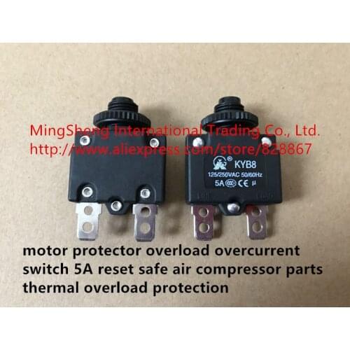Original new 100% motor protector overload overcurrent switch 5A reset safe air compressor parts thermal overload protection