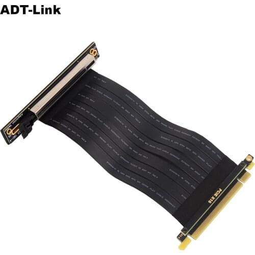 PCI Express 3.0 16x Riser Ribbon Extender Cable Slot Reverse 360 Degree PCIe 3.0 x16 Extension slot 360 For Video Card Upright