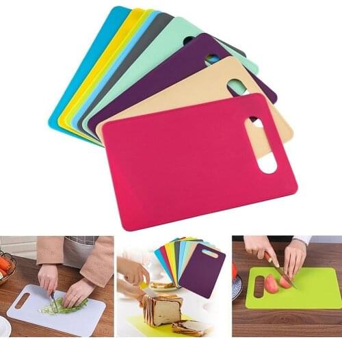 Fruit Vegetable Cutting Chopping Board Table Mat with Hanging Hole Ultra-thinle Cutting Chopping Board Kitchen Tools Plastic