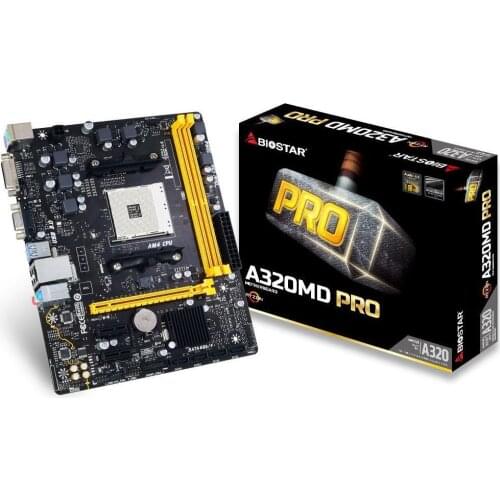 Full new Biostar A320MD PRO A320 Chipset AM4 Interface Desktop PC Motherboard Micro-ATX