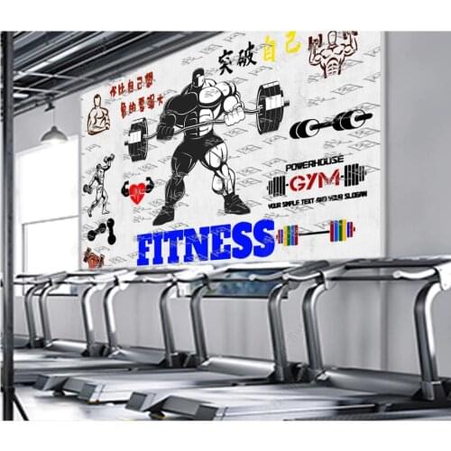 Custom photo wallpaper for walls 3 d Gym mural Modern fitness bodybuilding yoga dance boxing decorative painting wall papers