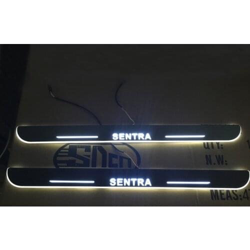 Welcome Pedal Lights For Nissan Sentra 2012 - 2018 2019 Pedal car Door Sill Pathway Lamps led thresholds scuff plates Avante md