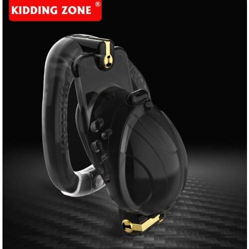 Flip Design Openable Ring Male Chastity Device with 2 Cap,Plastic Cock Cage with 4 Penis Ring,Chastity Belt,Sex Toy For Man