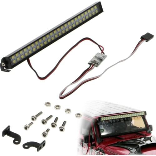 RCTOYFUN 48 LED RC LED Lights Bar Roof Lamp Appearance Accessory For 1/10 RC Car Axial SCX10 90046 D90 TRX-4 L-Type Universal