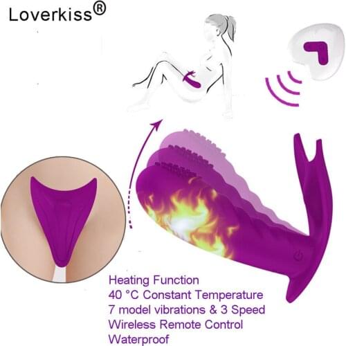 Silicone Heating Wearable G Spot Vibrator Dildo Remote Wireless Vibrator Clitoral Stimulator Massager Panty Vibrator Anal Plug