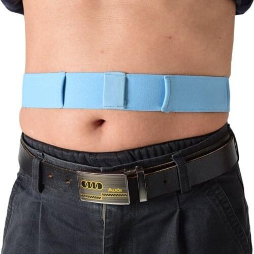 Blue Peritoneal Dialysis Conduit Belt Adjustable Breathable Abdominal Back Support Protection Belt Therapy