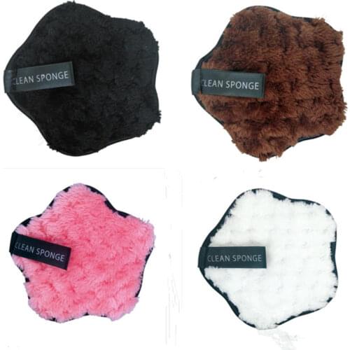 1pcs Round Shape Sponge Cosmetic Puff Soft Flannelette Face Cleaning Sponge Puff Facial Cleanser Cosmetic Tool Wash Flutter