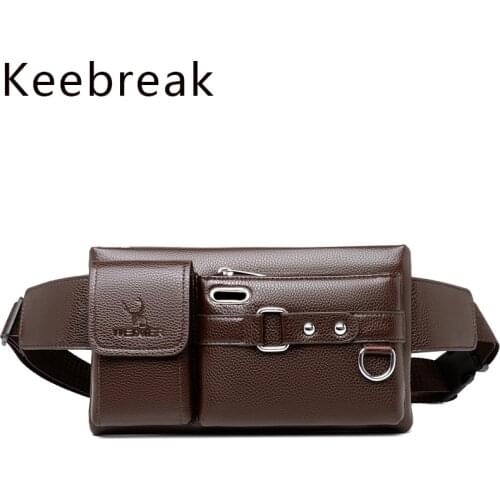 Retro Mens Cross Bag For Traveling Waterproof Artificial Leather Banana Chest Bags 2021 Brown Shoulder Bag Pouch Crossbody Bag