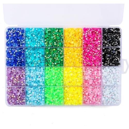 Swarovsky Promotion Resin Rhinestone Mix Color And Size Round Flatback Glue On Stones For DIY Nail Art