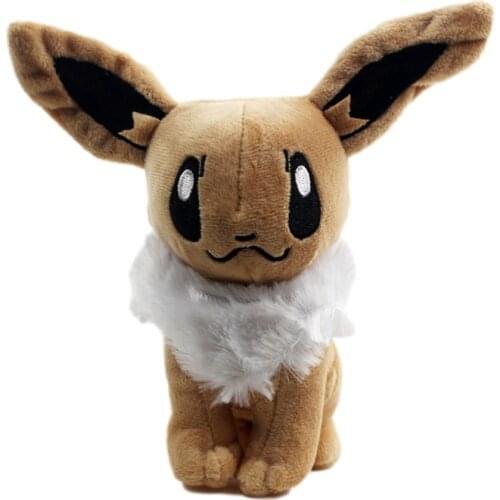 TAKARA TOMY Pokemon 15cm Eevee Plush Toys Doll Eevee Plush Soft Stuffed Toys Gifts for Children Kids