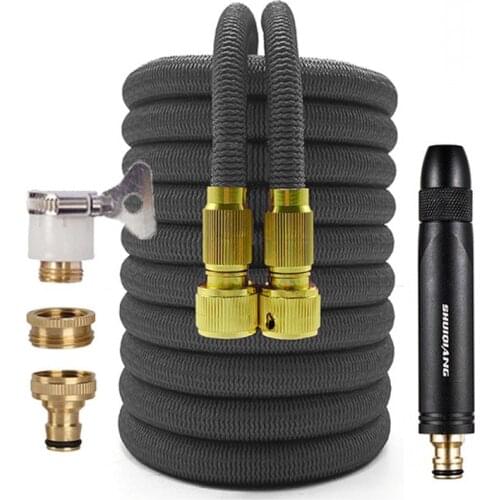 Magic Garden Watering Hose With Metal Water Gun Set Flexible Expandable Garden Hose Jardin High Pressure Car Wash Plastic Pipes