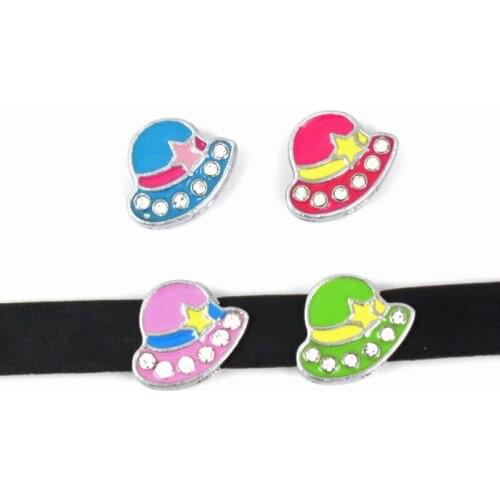 10pcs/lot Internal Dia 8mm Hat Slide Charm DIY Accessories fit 8mm wide belt pet collar
