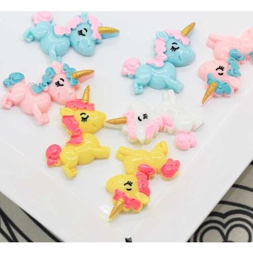 100/50pcs 28*30MM Resin Corn Cabochons Flatback Corn Horse Cartoon Charms For Craft Making