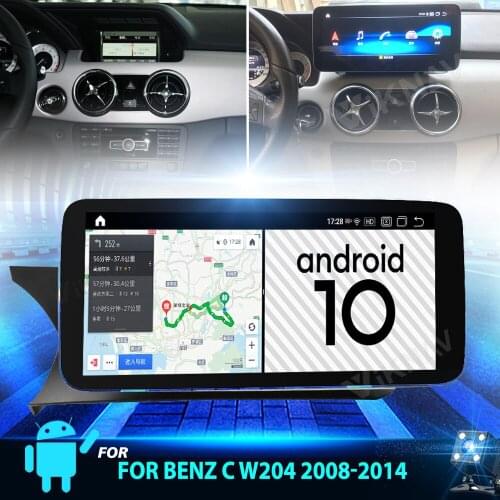 12.3inch android 10 Eight Core Car for Mercedes benz C W204 2008-2014 GPS Navigation DVD multimedia radio Player