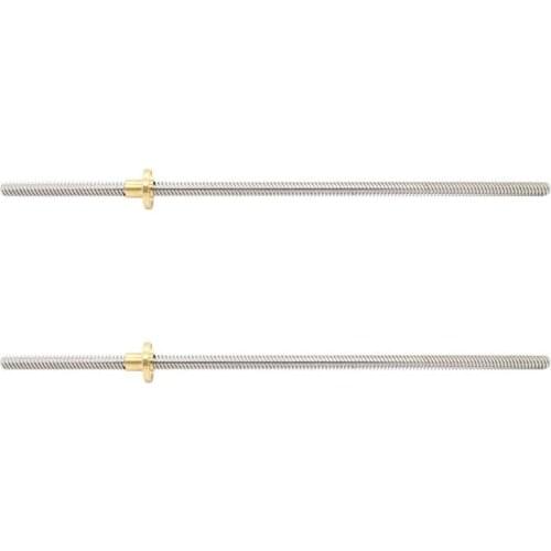 2Pcs 8mm T8 Threaded Rod Lead Screw with T8 Nut for 3D Printer Machine Z Axis