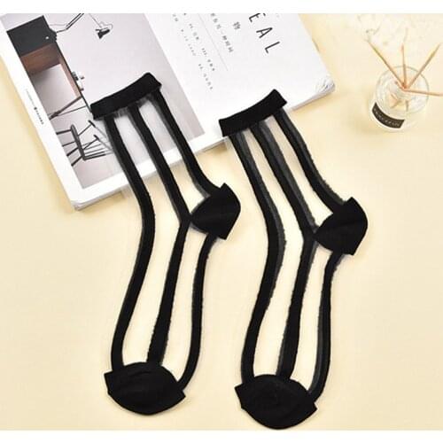 2021 Hipster Thin Ankle Socks Women Glass Transparent Short Socks Female Summer Art Scoks Sexy Socks Cute Socks Harajuku Socks
