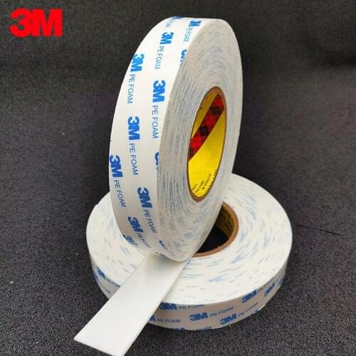 5Meters/Roll 3M Strong Mounting Tape Double Sided Sticker Foam Pad Adhesive Tape White Thickness 1mm