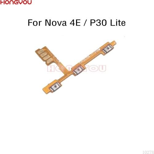 50PCS/Lot For Huawei Nova 4E / P30 Lite Power Button Switch and Volume Button On / Off Flex Cable