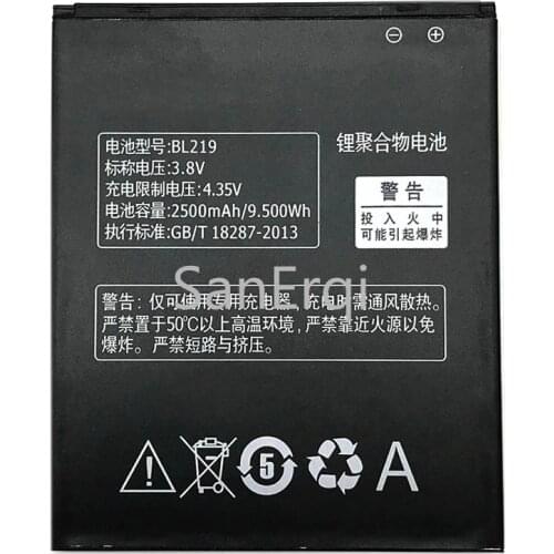 2500mAh BL219 Cell Phone Battery for Lenovo A768T A850+ A880 A889 A890E A916 S810T S856 Phone Battery