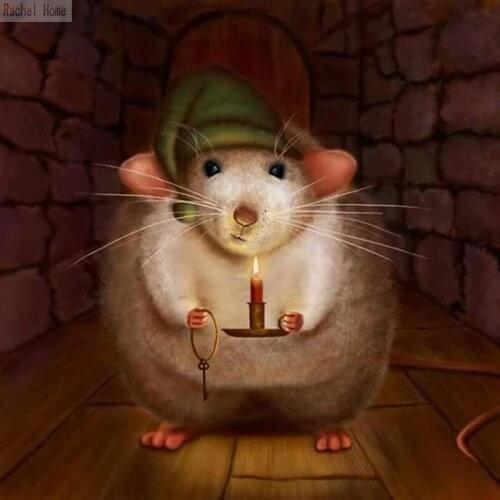 Diamond Embroidery Diy Diamond Painting Cross Stitch Kits Diamond Mosaic Cartoon rat Full Square Diamond EmbroideryDS144