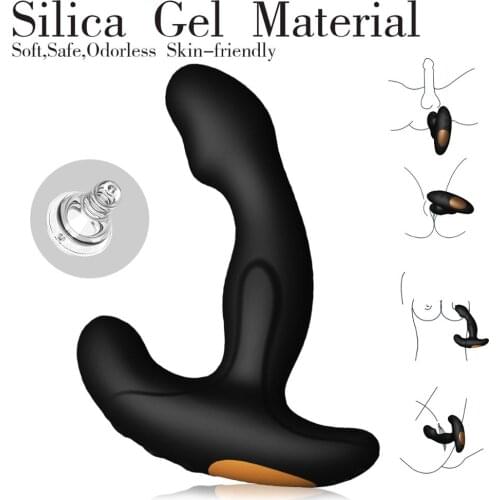 Vibrating Prostate Massager Sex Toys for Men Anal Plug Silicone Waterproof Prostate Stimulator Butt Plug Delay Toy For Men
