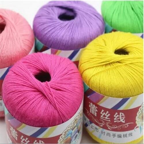 Free shipping 500g 5balls/lot Cotton Lace Yarn Crochet soft rival Cotton Line Yarn knitted tape yarn thread