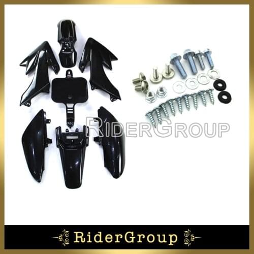 Black Plastic Fairing Fender Kits Screws For Honda XR50 CRF50 Pit Dirt Trail Motor Bike 50cc 70cc 90cc 110cc 125cc 150cc 160cc