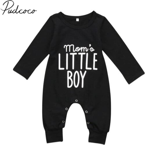 Baby Summer New Fashion Romper Newborn Toddler Baby Boys Long Sleeve Jumpsuit Playsuit Little Boy Outfits Black Clothes