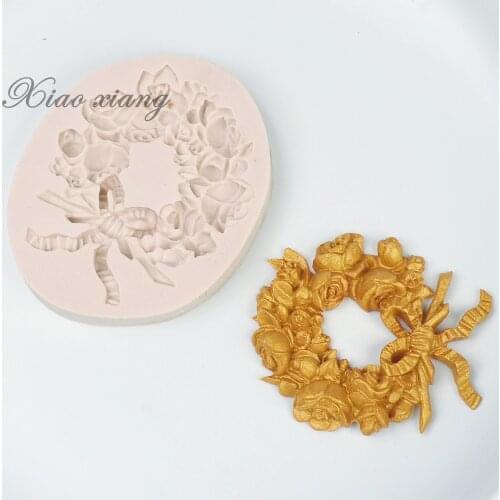 Luyou Wreath Silicone Resin Fondant Molds Birthday Cake Decorating Tools Kitchen Baking Accessories Cake Tools FM2000