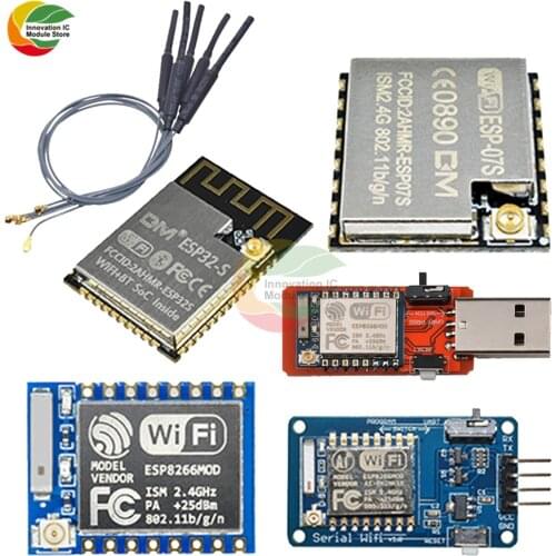 ESP8266 ESP-07 ESP-07S ESP32-S WiFi Wireless Module Serial USB To TTL CH340G Development Board 2.4GHz IPEX Antenna For Arduino