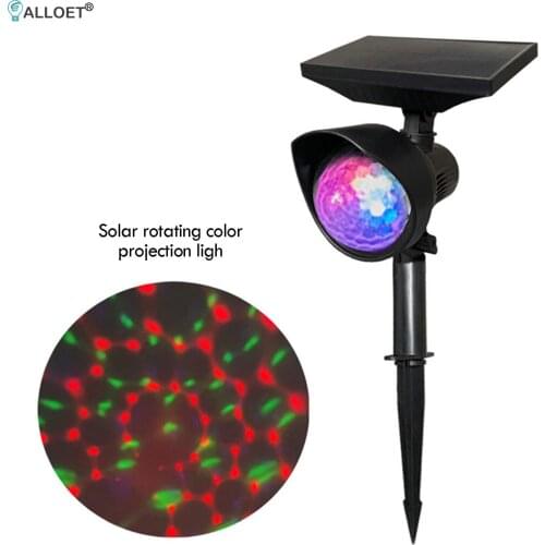 Solar Landscape Lights Ball RGB LED Waterproof Solar Powered Rotary Colorful Lights Solar Lawn Lamp Outdoor Security Lighting