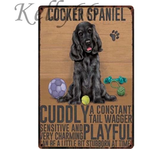 [ Kelly66 ] Metal Sign COCKER SPANIEL Tin Poster Home Decor Bar Wall Art Painting 20*30 CM Size y-1606